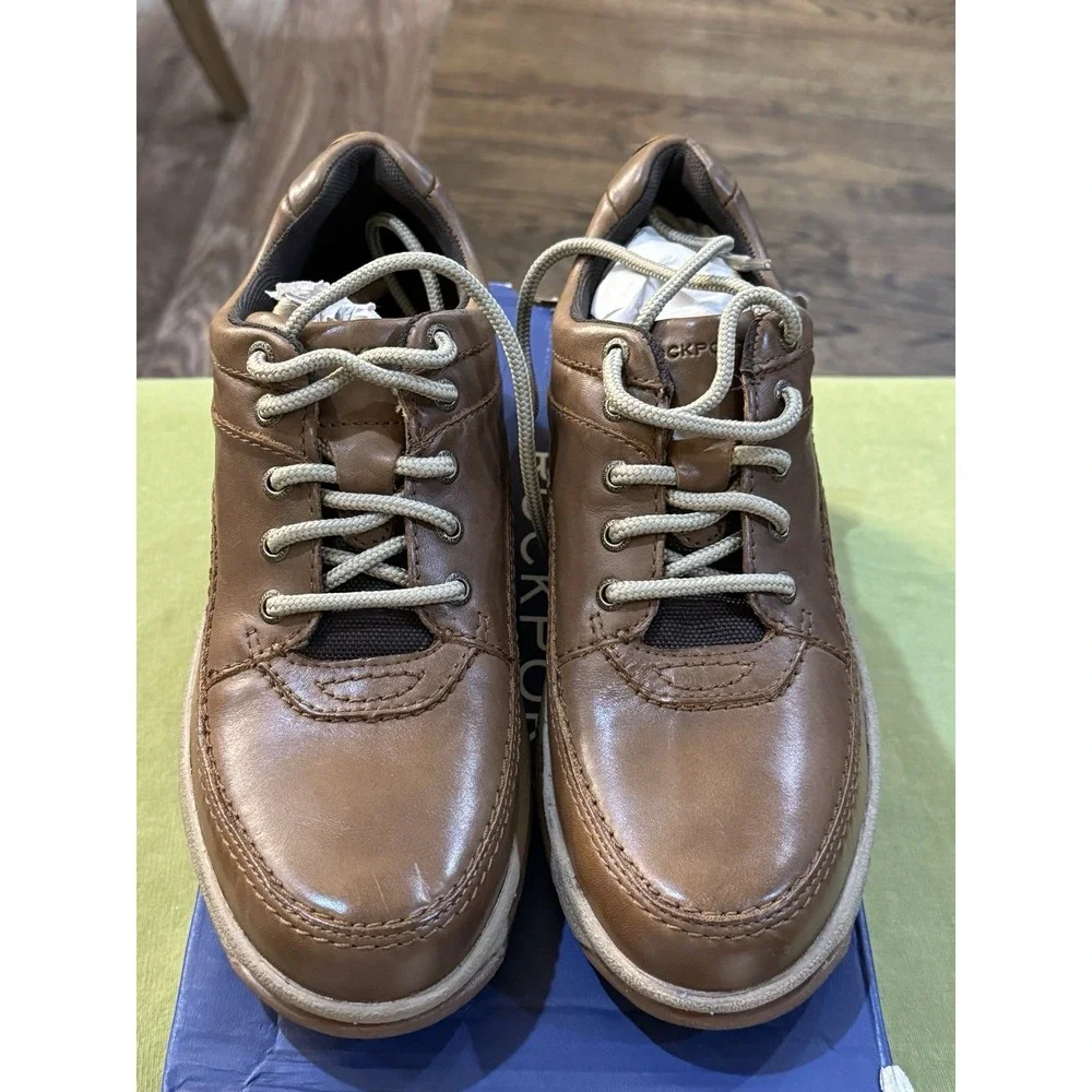 Rockport World Tour‎ Classic Sneakers, Brown Leather, Men's Size 9 N Narrow
